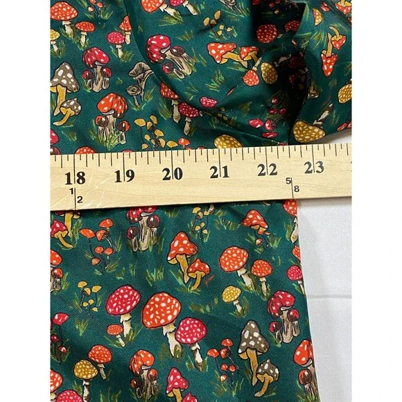 J. Crew Green Floral Ruffled V-Neck Mushroom Blouse - Picture 10 of 10